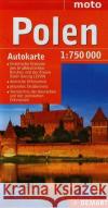 Polen - mapa samochodowa 1:750000 w.niemiecka  9788374274029 Demart