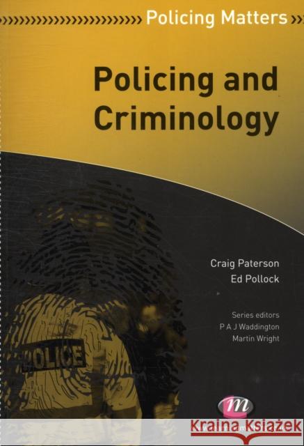 Policing and Criminology Craig Paterson 9780857254139  - książka