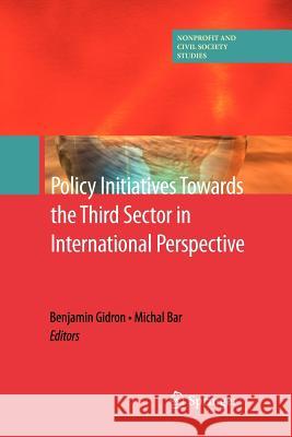 Policy Initiatives Towards the Third Sector in International Perspective  9781461425274 Springer, Berlin - książka