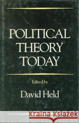 Political Theory Today David Held David Held 9780804718981 Stanford University Press - książka