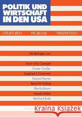 Politik Und Wirtschaft in Den USA: Strukturen -- Probleme -- Perspektiven Czempiel, Ernst-Otto 9783531117393 Springer - książka