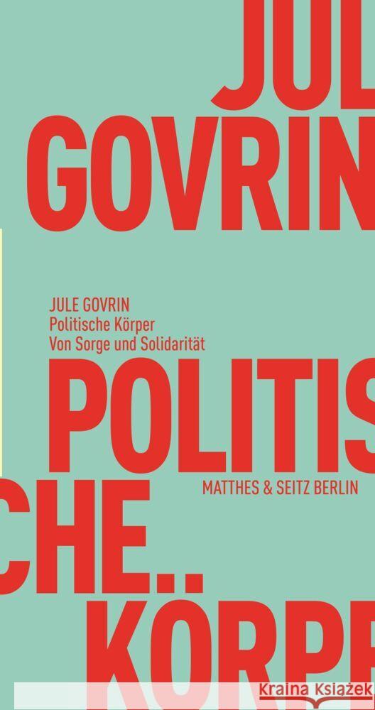 Politische Körper Govrin, Jule 9783751805452 Matthes & Seitz Berlin - książka