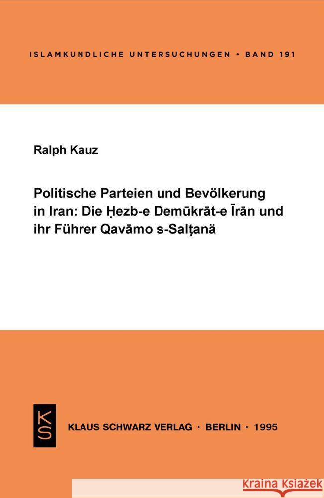 Politische Parteien Und Bev Ralph Kauz 9783879972395 Klaus Schwarz - książka