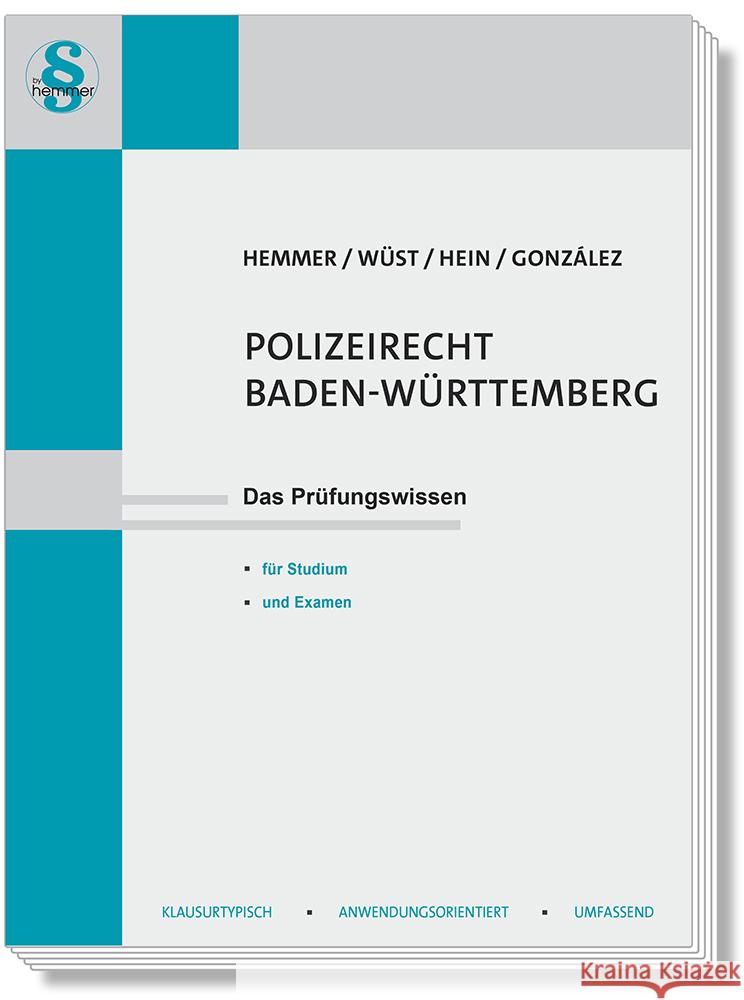 Polizeirecht Baden-Württemberg Hemmer, Karl-Edmund, Wüst, Achim, Hein, Michael 9783968382463 hemmer/wüst - książka