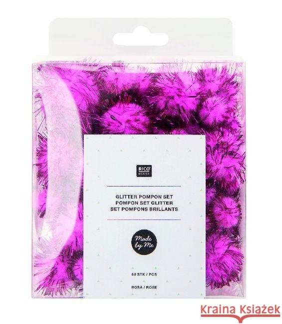 Pompom Set Rosa Glitter  4051271459994 RICO-Design tap - książka