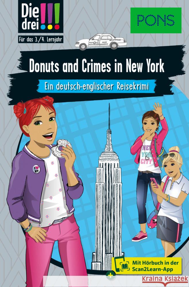 PONS Die Drei !!! - Donuts and Crimes in New York  9783120101635 PONS - książka