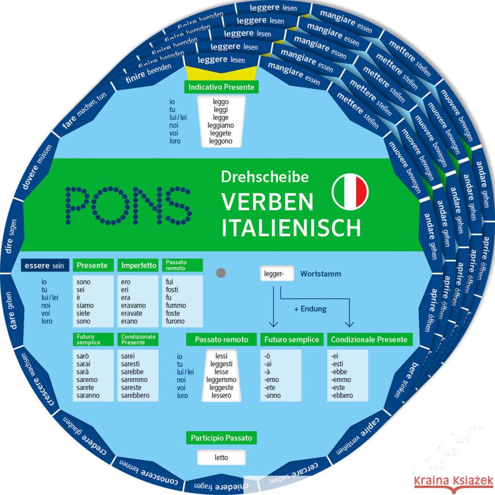 PONS Drehscheibe Verben Italienisch  9783125163799 PONS - książka