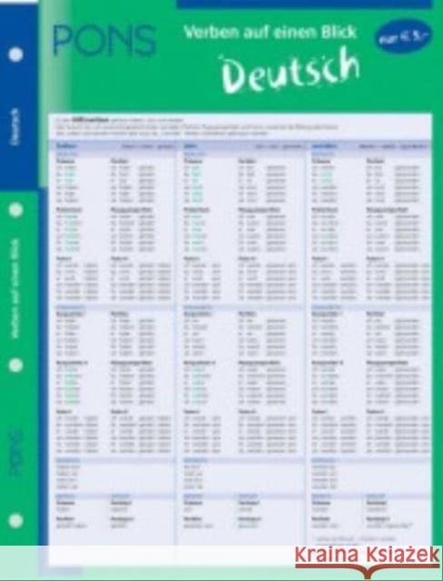 PONS Verben auf einen Blick Deutsch  9783125626676 Klett (Ernst) Verlag,Stuttgart - książka