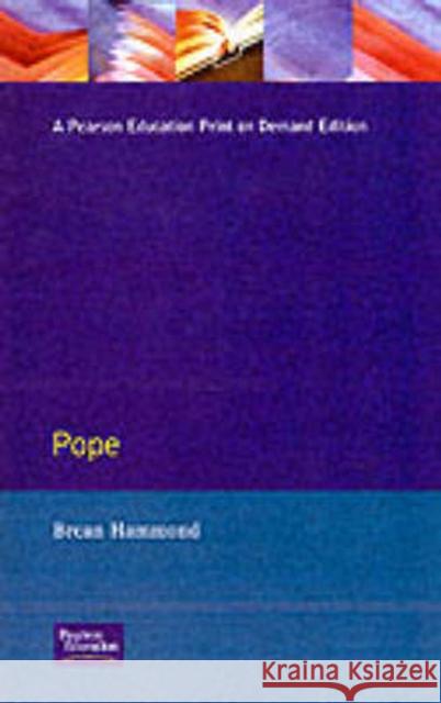 Pope Brean S. Hammond 9780582255388 Taylor and Francis - książka