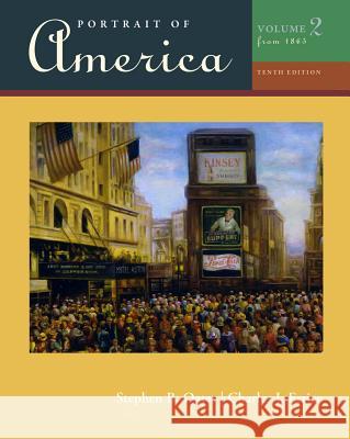 Portrait of America, Volume II Stephen Oates Charles J. Errico 9780495914990 Wadsworth Publishing Company - książka