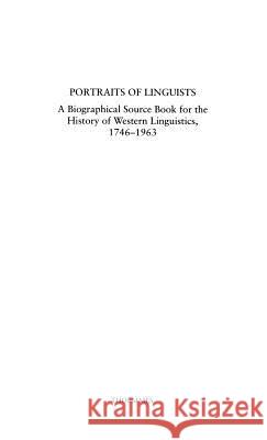 Portrait of Linguists Sebeok, Thomas A. 9781843710066 Thoemmes Press - książka