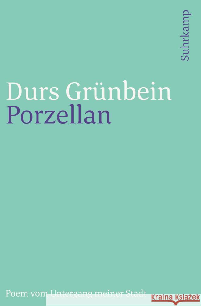 Porzellan Grünbein, Durs 9783518243466 Suhrkamp - książka