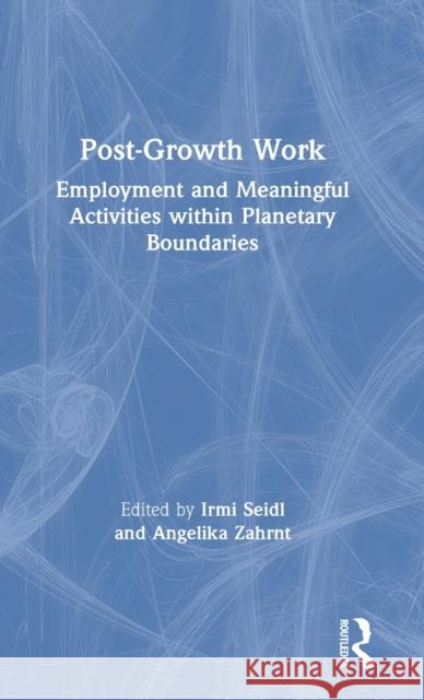 Post-Growth Work: Employment and Meaningful Activities within Planetary Boundaries Seidl, Irmi 9781032034584 Routledge - książka