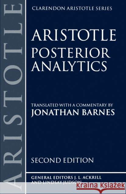 Posterior Analytics  Aristotle 9780198240891  - książka