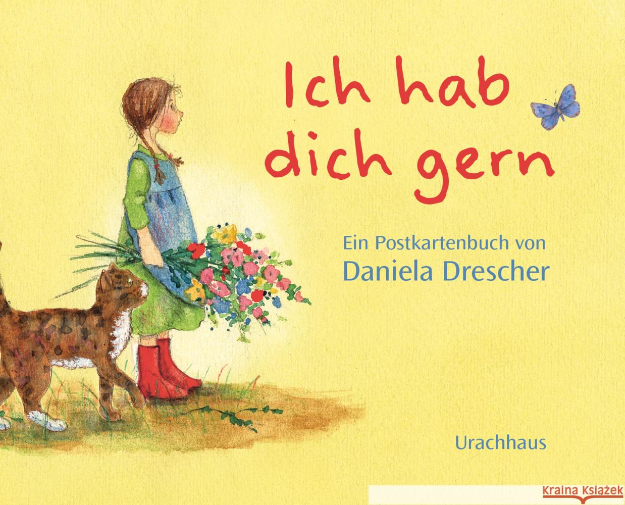 Postkartenbuch »Ich hab dich gern« Drescher, Daniela 9783825153892 Urachhaus - książka