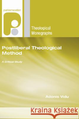 Postliberal Theological Method Adonis Vidu 9781597527651 Wipf & Stock Publishers - książka