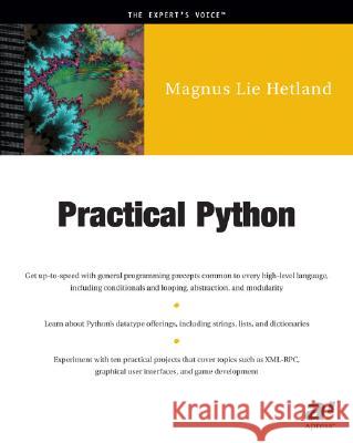 Practical Python Magnus Lie Hetland 9781590590065 Apress - książka