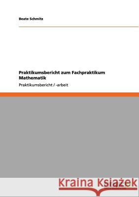 Praktikumsbericht zum Fachpraktikum Mathematik Beate Schmitz 9783640995547 Grin Verlag - książka