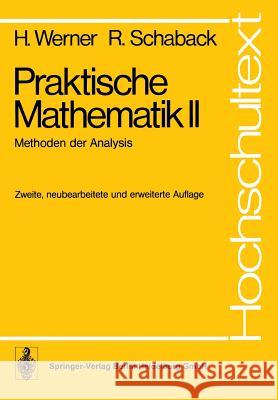 Praktische Mathematik II: Methoden Der Analysis Werner, H. 9783540091936 Springer - książka