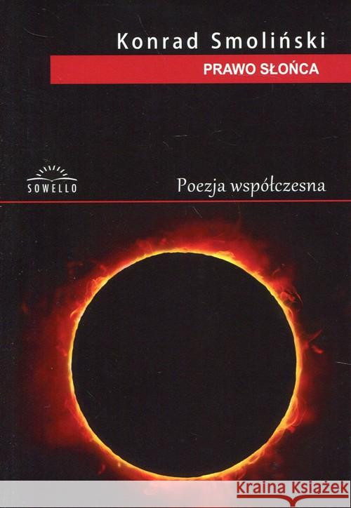 Prawo Słońca Smoliński Konrad 9788365783387 Sowello - książka