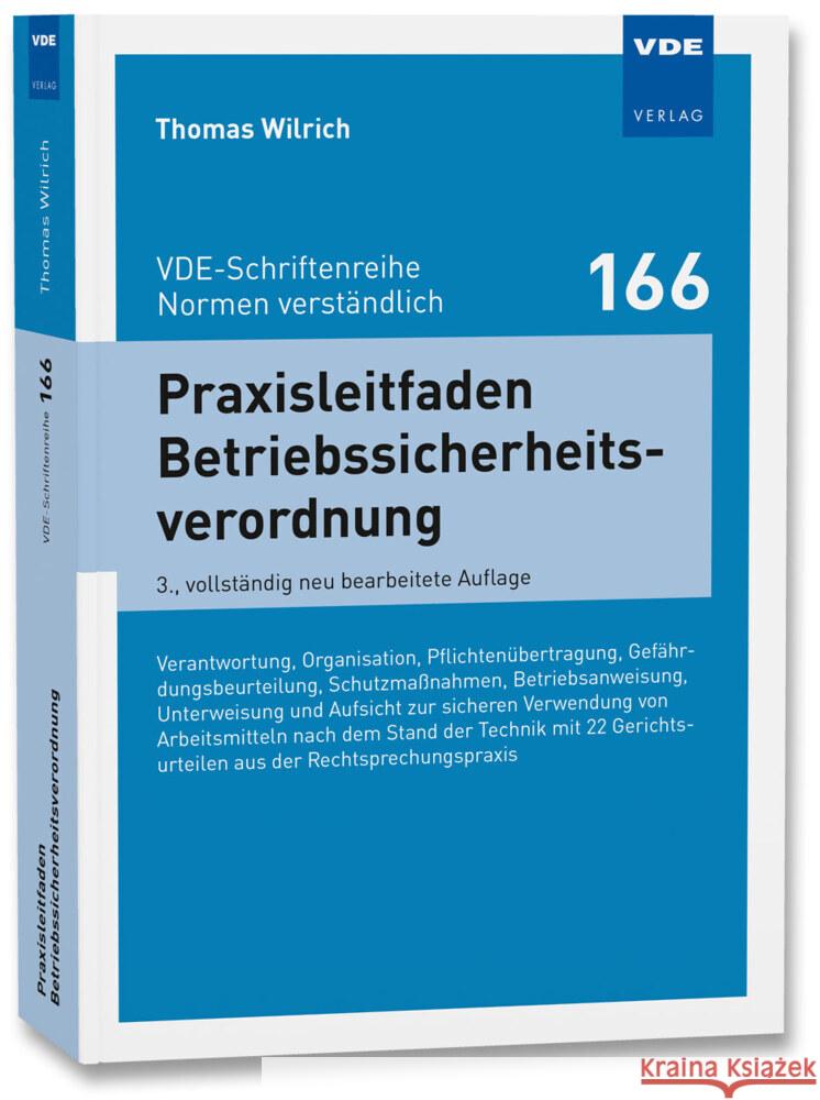 Praxisleitfaden Betriebssicherheitsverordnung Wilrich, Thomas 9783800760701 VDE-Verlag - książka