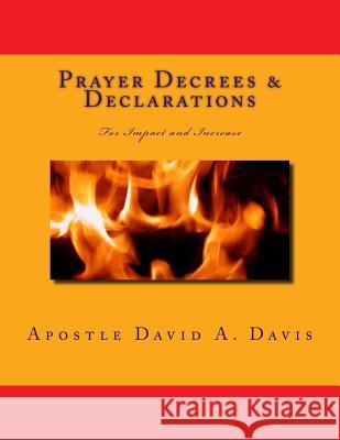 Prayer Decrees and Declarations for Impact and Increase David a. Davis 9781541396456 Createspace Independent Publishing Platform - książka