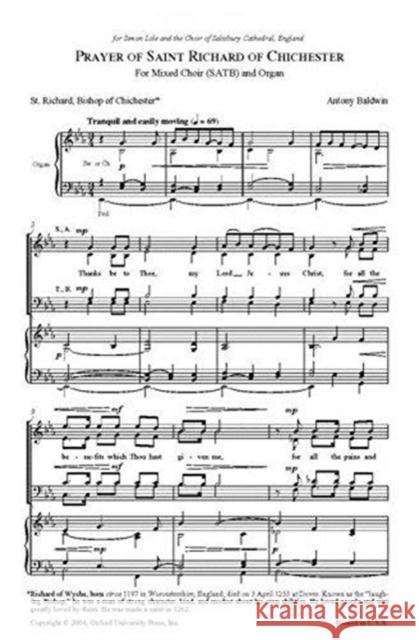 Prayer of Saint Richard of Chichester  9780193867055 Oxford University Press - książka