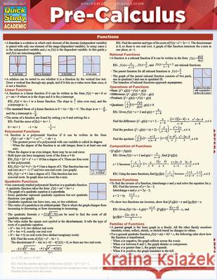 Pre-Calculus BarCharts Inc 9781423228158 Barcharts - książka