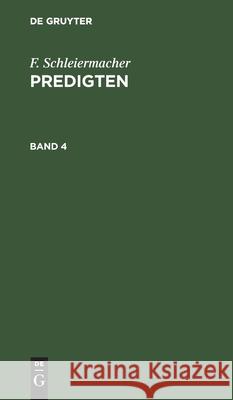 Predigten Friedrich Schleiermacher 9783111202211 De Gruyter - książka