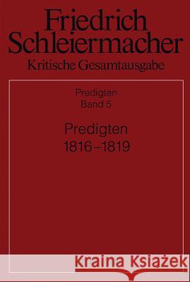 Predigten 1816-1819  9783110265477 De Gruyter - książka