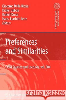 Preferences and Similarities Giacomo Riccia 9783211999417 Springer - książka
