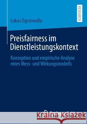 Preisfairness im Dienstleistungskontext Ogrzewalla, Lukas 9783658415211 Springer Gabler - książka