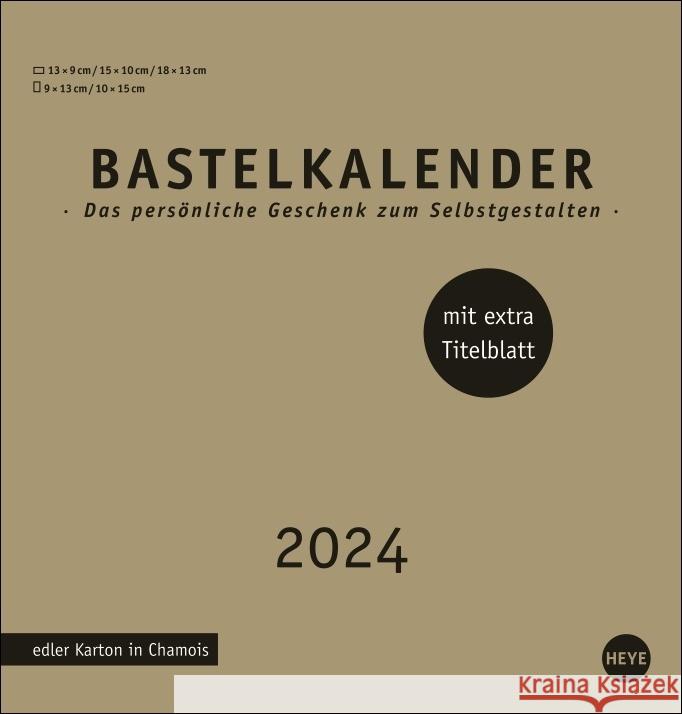 Premium-Bastelkalender gold mittel 2024  9783756400454 Heye - książka