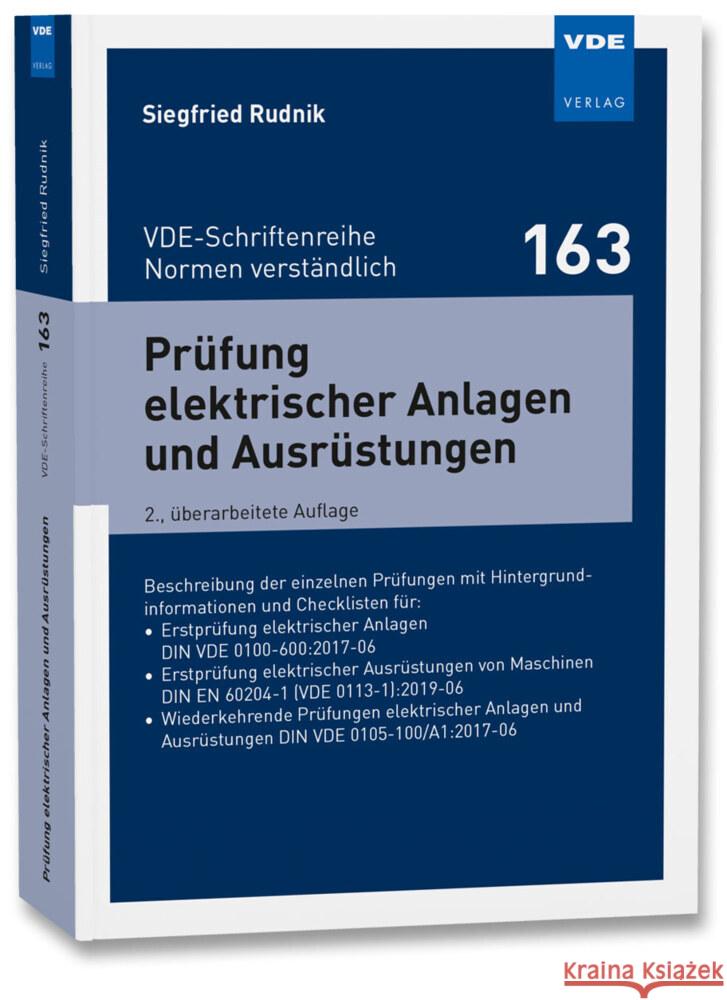 Prüfung elektrischer Anlagen und Ausrüstungen Rudnik, Siegfried 9783800757435 VDE-Verlag - książka