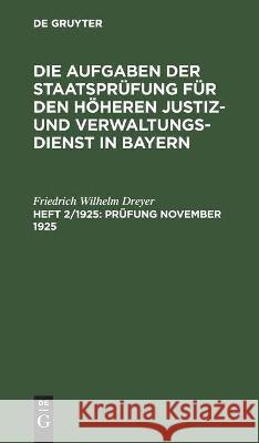 Prüfung November 1925 No Contributor 9783112446430 De Gruyter - książka