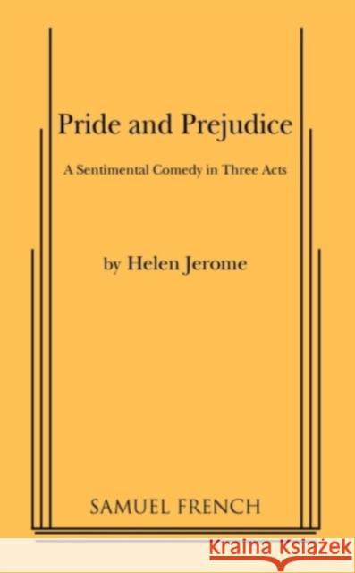 Pride and Prejudice Helen Jerome 9780573614262 Samuel French Trade - książka