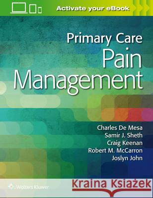 Primary Care Pain Management Dr. Charles, DO De Mesa 9781496378804 Lippincott Williams and Wilkins - książka