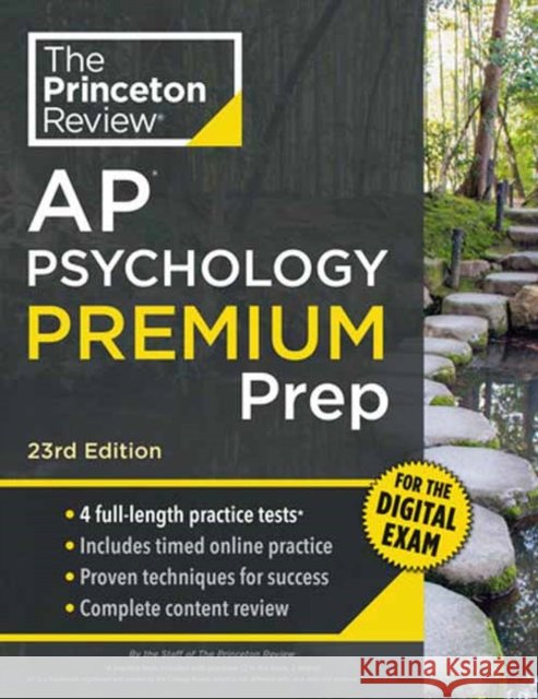 Princeton Review AP Psychology Premium Prep, 23rd Edition: 4 Practice Tests + Digital Practice Online + Content Review Princeton Review 9780593518533 Princeton Review - książka