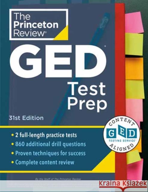 Princeton Review GED Test Prep: 2 Practice Tests + Review & Techniques + Online Features Princeton Review 9780593517888 Random House USA Inc - książka