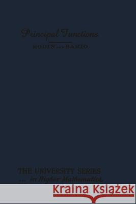 Principal Functions M. Nakai L. Sario B. Rodin 9781468480405 Springer - książka