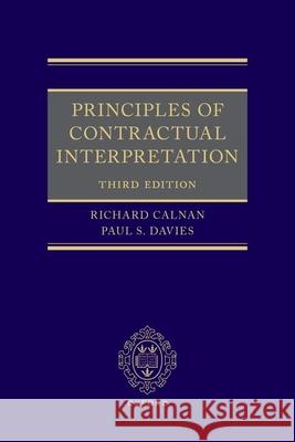 Principles of Contractual Interpretation 3e Paul S. (Barrister, Barrister, Essex Court Chambers) Davies 9780198897170 Oxford University Press - książka