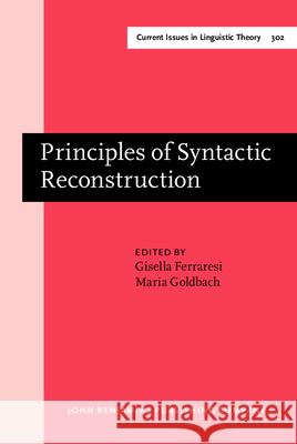 PRINCIPLES OF SYNTACTIC RECONSTRUCTION  9789027248183 JOHN BENJAMINS PUBLISHING CO - książka