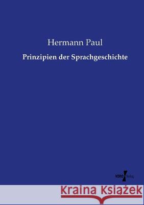 Prinzipien der Sprachgeschichte Hermann Paul 9783737213196 Vero Verlag - książka