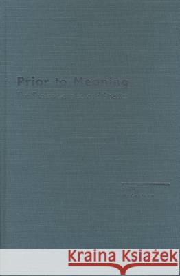 Prior to Meaning: The Protosemantic and Poetics Steve McCaffery 9780810117891 Northwestern University Press - książka