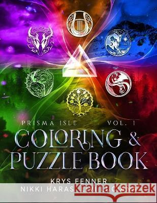 Prisma Isle Coloring & Puzzle Book Brigit Ros? Nikki Haras 9781955106191 Two Realms Publishing LLC - książka