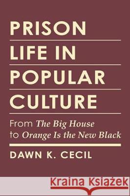 Prison Life in Popular Culture Dawn K. Cecil 9781626372795 Lynne Rienner - książka