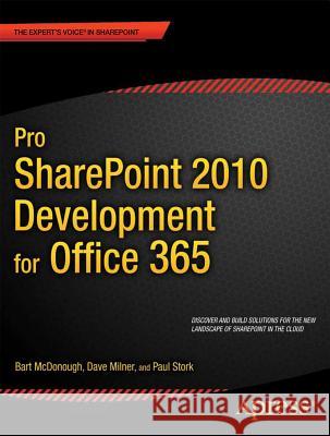 Pro Sharepoint 2010 Development for Office 365 Milner, Dave 9781430241829 Apress - książka