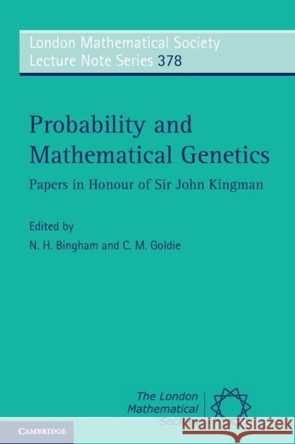 Probability and Mathematical Genetics Bingham, N. H. 9780521145770 CAMBRIDGE UNIVERSITY PRESS - książka