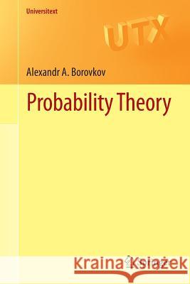 Probability Theory Alexandr Borovkov 9781447152002 Springer - książka