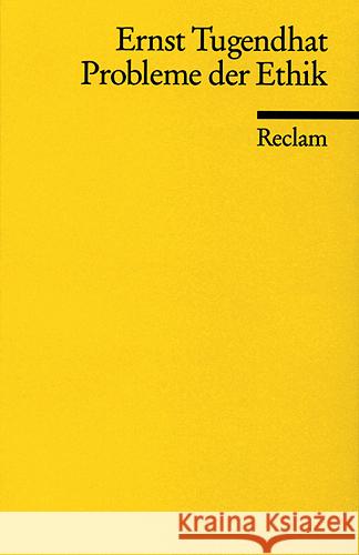 Probleme der Ethik Tugendhat, Ernst   9783150082508 Reclam, Ditzingen - książka